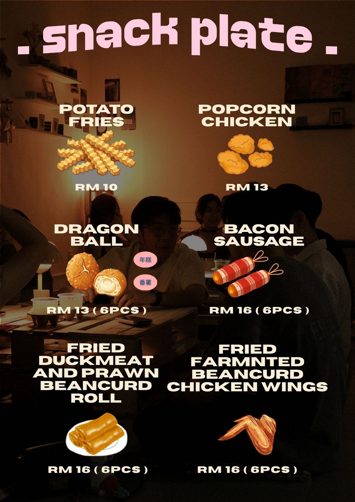 Snack plate poster from So Bar